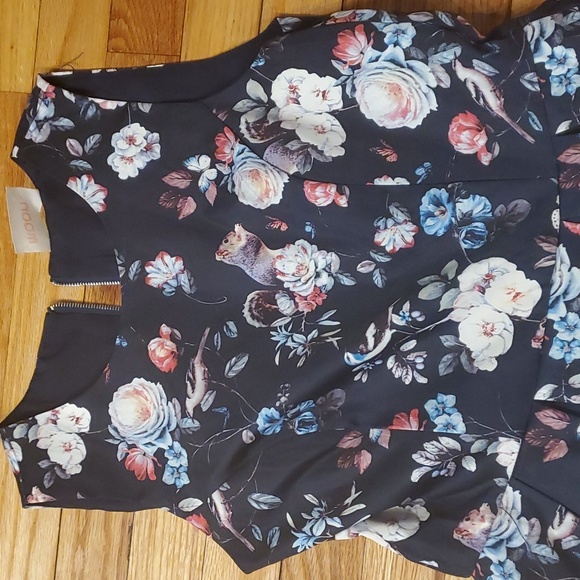 Modcloth squirrel and bird dress - Picture 2 of 12